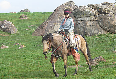 Jo & buckskin horse